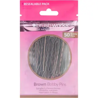 Produktfoto för Brushworks Brown Bobby Pins