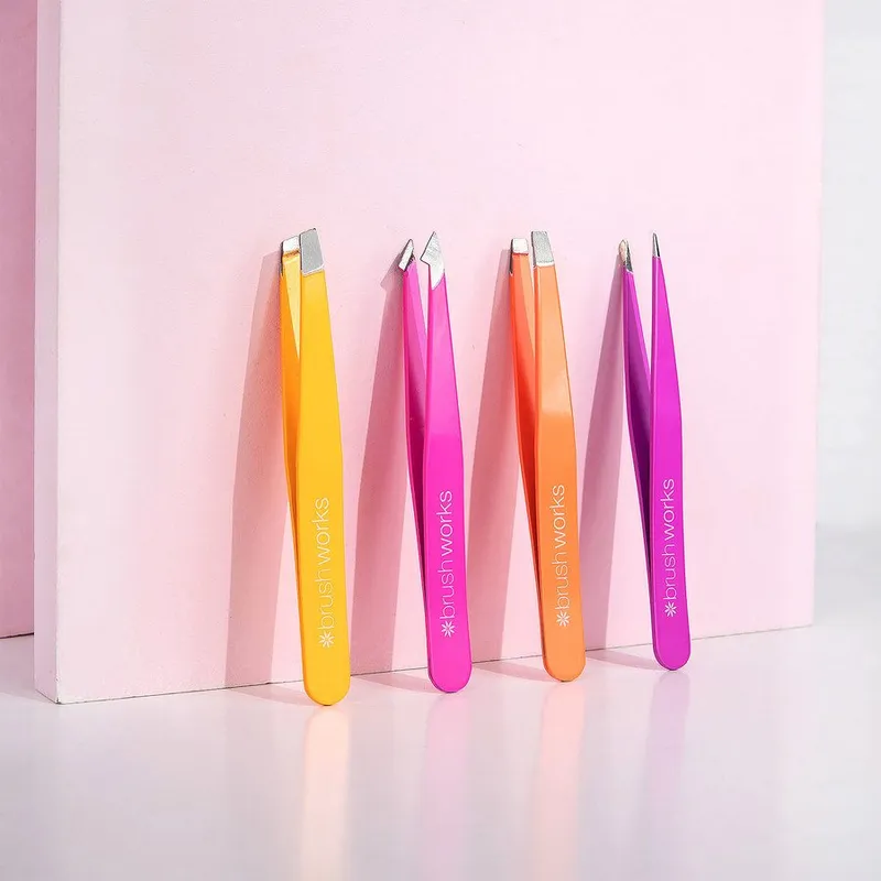 Bild 3 för Brushworks HD 4 Piece Combination Tweezer Set - Brights