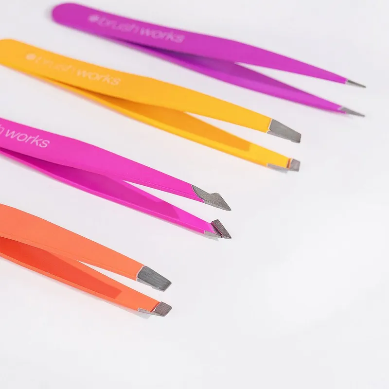 Bild 4 för Brushworks HD 4 Piece Combination Tweezer Set - Brights