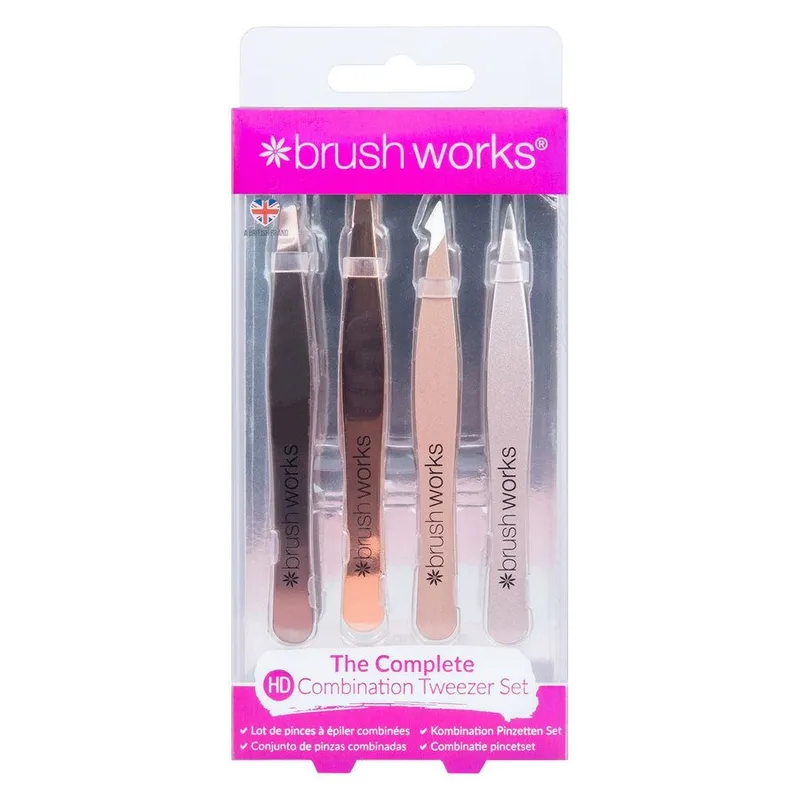 Bild 2 för Brushworks HD Combination Tweezer Set Gold Set  Gold