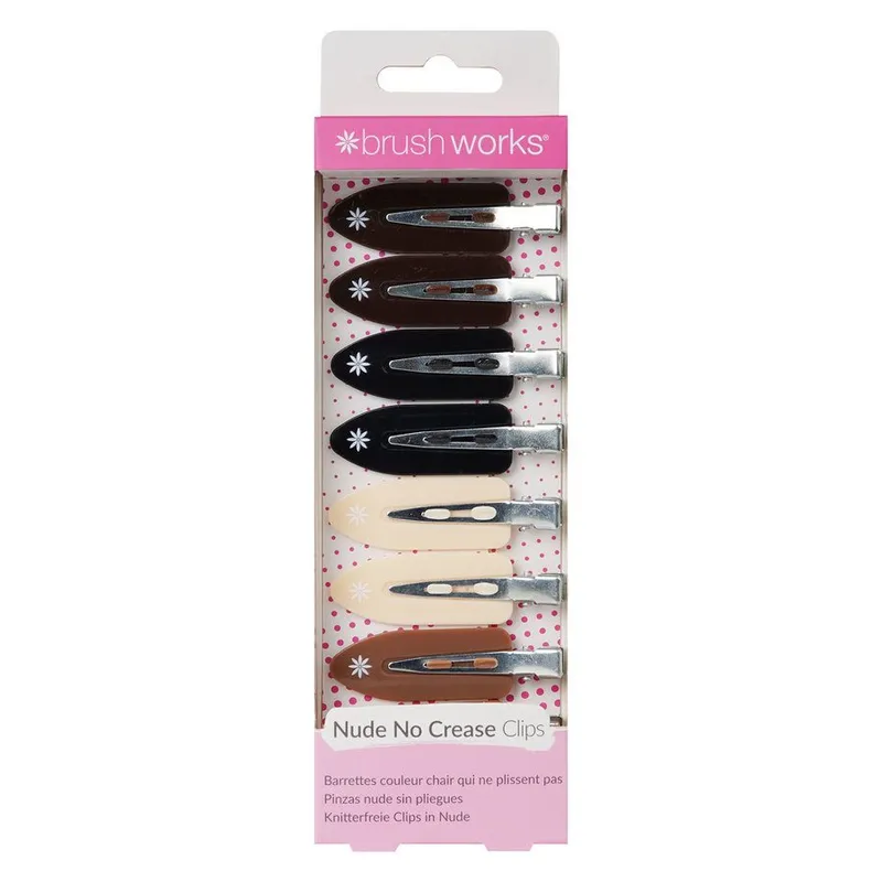 Bild 2 för Brushworks Nude No Crease Hair Clips (Pack of 8)