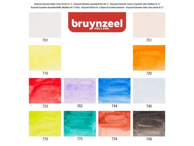 Alternativ bild 0 för Bruynzeel Expression watercolour pencil tin | 12 colours
