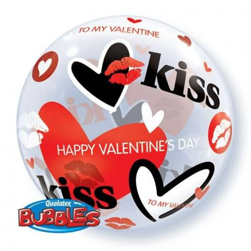 Alternativ bild 0 för Bubblaballong "Happy valentine`s day"