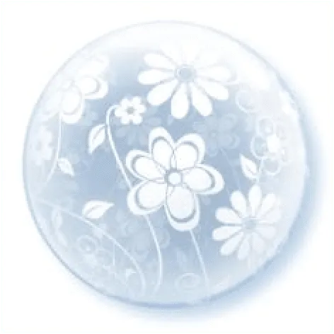 Alternativ bild 0 för Bubblaballong vita blommor