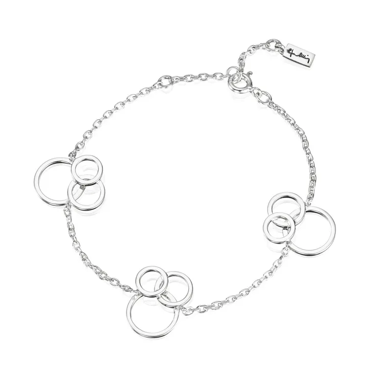 Alternativ bild 0 för Bubbles Armband Silver 16-19 cm
