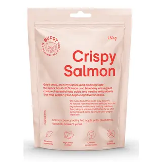 Produktfoto för Buddy Petfoods Crispy Salmon Hundgodis 150 g