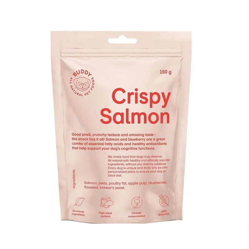 Bild 1 för Buddy Petfoods Crispy Salmon Hundgodis 150 g