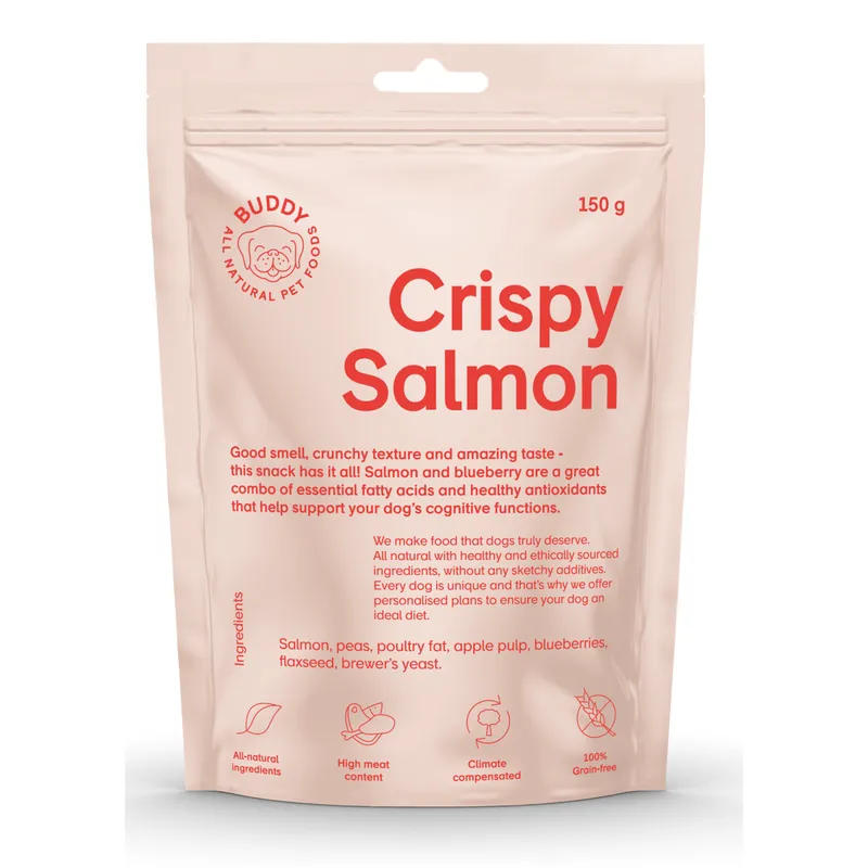 Bild 2 för Buddy Petfoods Crispy Salmon Hundgodis 150 g