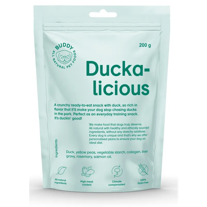 Bild 1 för Buddy Petfoods Duckalicious Hundgodis 200 g