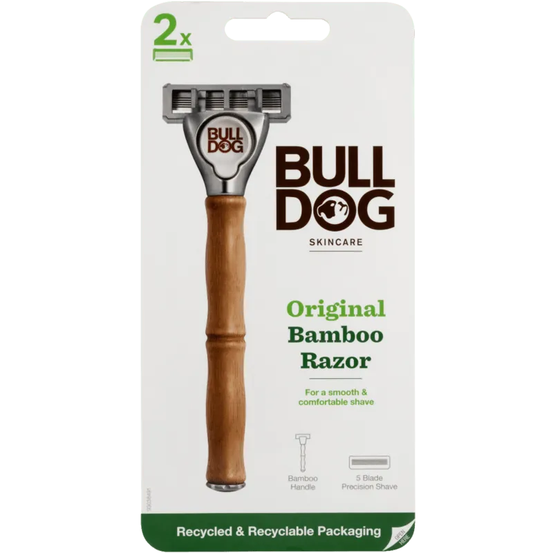 Bild 1 för Bulldog Original Bamboo Razor Rakhyvel 1 st + Rakblad 2 st