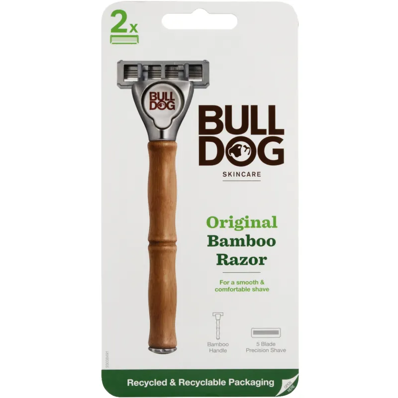 Bild 2 för Bulldog Original Bamboo Razor Rakhyvel 1 st + Rakblad 2 st
