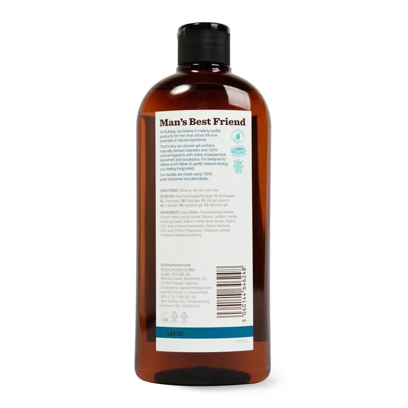 Bild 2 för Bulldog Peppermint & Eucalyptus Shower Gel 500 ml
