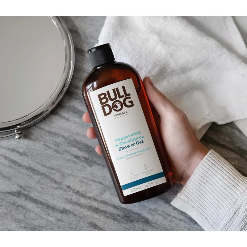 Bild 2 för Bulldog Peppermint & Eucalyptus Shower Gel 500 ml