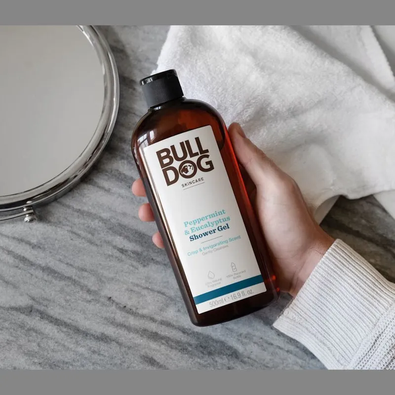 Bild 3 för Bulldog Peppermint & Eucalyptus Shower Gel 500 ml