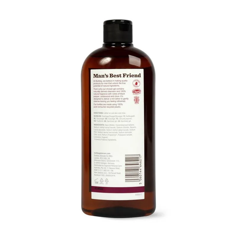 Bild 2 för Bulldog Vetiver & Black Pepper Shower Gel 500 ml