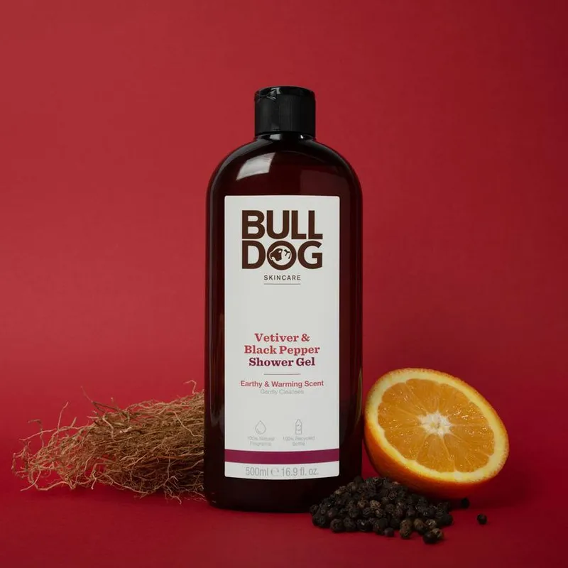Bild 4 för Bulldog Vetiver & Black Pepper Shower Gel 500 ml