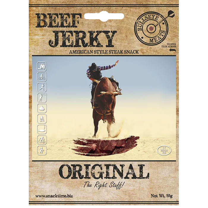 Alternativ bild 0 för Bullseye Meats - Beef Jerky Cajun Hot 50g