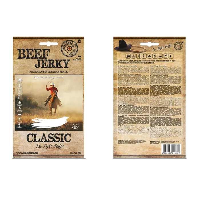 Alternativ bild 0 för Bullseye Meats - Beef Jerky Classic 50g