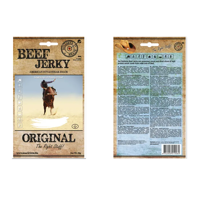 Alternativ bild 0 för Bullseye Meats - Beef Jerky Original 50g