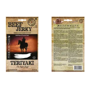 Produktfoto för Bullseye Meats - Beef Jerky Teriyaki 50g
