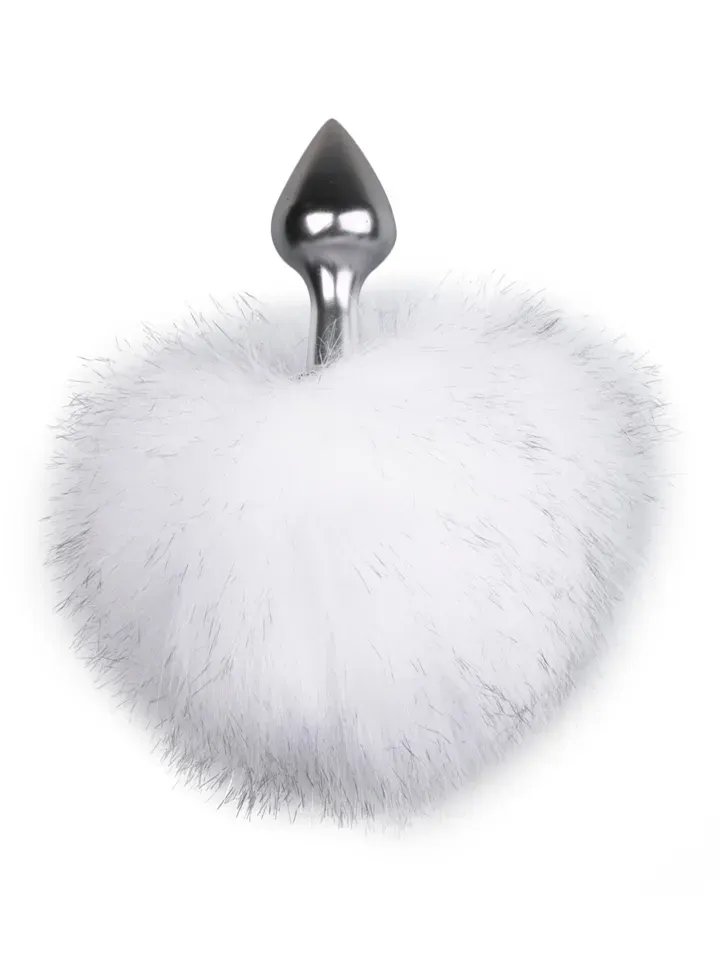 Bild 1 för Bunny Tail Plug No. 1 - Silver/White