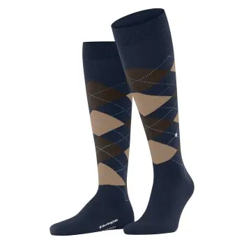 Alternativ bild 0 för Burlington Strumpor Edinburgh Wool Knee High Sock Beige/marin Strl 40/46