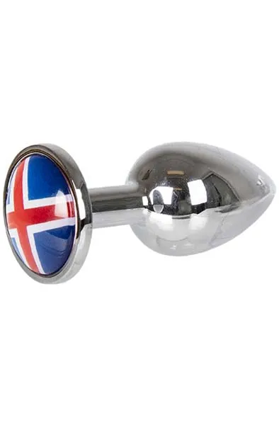 Bild 1 för Buttplug With Iceland Flag Small Analplugg metall