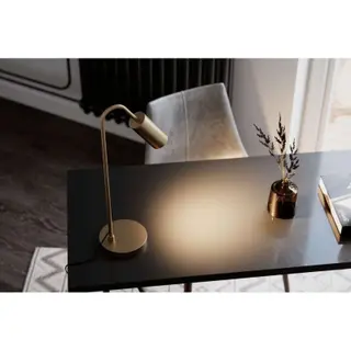 Produktfoto för By Rydéns - Curve Bordslampa Matt Gold By Rydéns