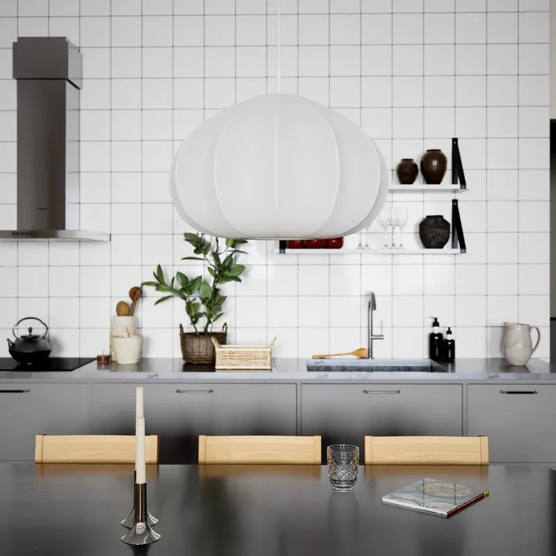 Bild 2 för by Rydéns, Ebba taklampa Ø60cm vit