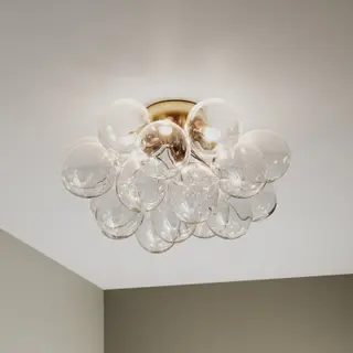 Produktfoto för by Rydéns, Gross plafond Ø50cm mässing/klarglas