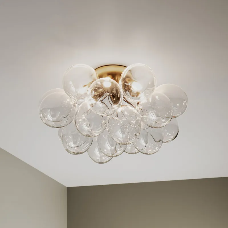 Bild 1 för by Rydéns, Gross plafond Ø50cm mässing/klarglas