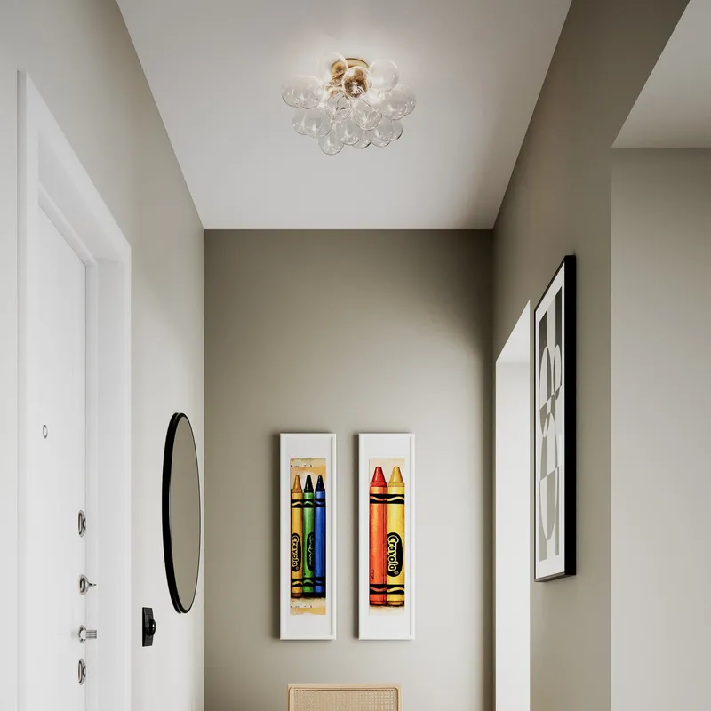 Bild 2 för by Rydéns, Gross plafond Ø50cm mässing/klarglas