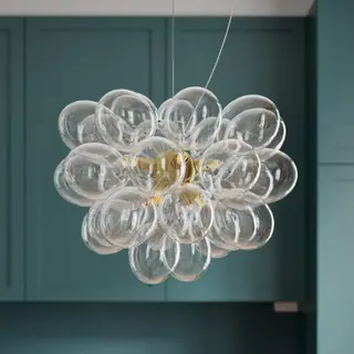 Produktfoto för by Rydéns, Gross taklampa Ø50cm Mässing/Klarglas
