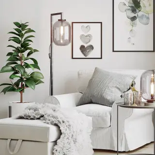 Produktfoto för By Rydéns - Leola Golvlampa Black/Smoke Grey By Rydéns