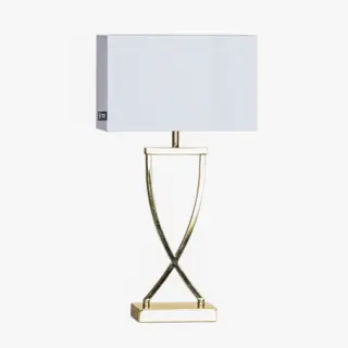 Produktfoto för By Rydéns - Omega Bordslampa Brass/White By Rydéns