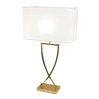 Produktfoto för By Rydéns - Omega Bordslampa Brass/White By Rydéns