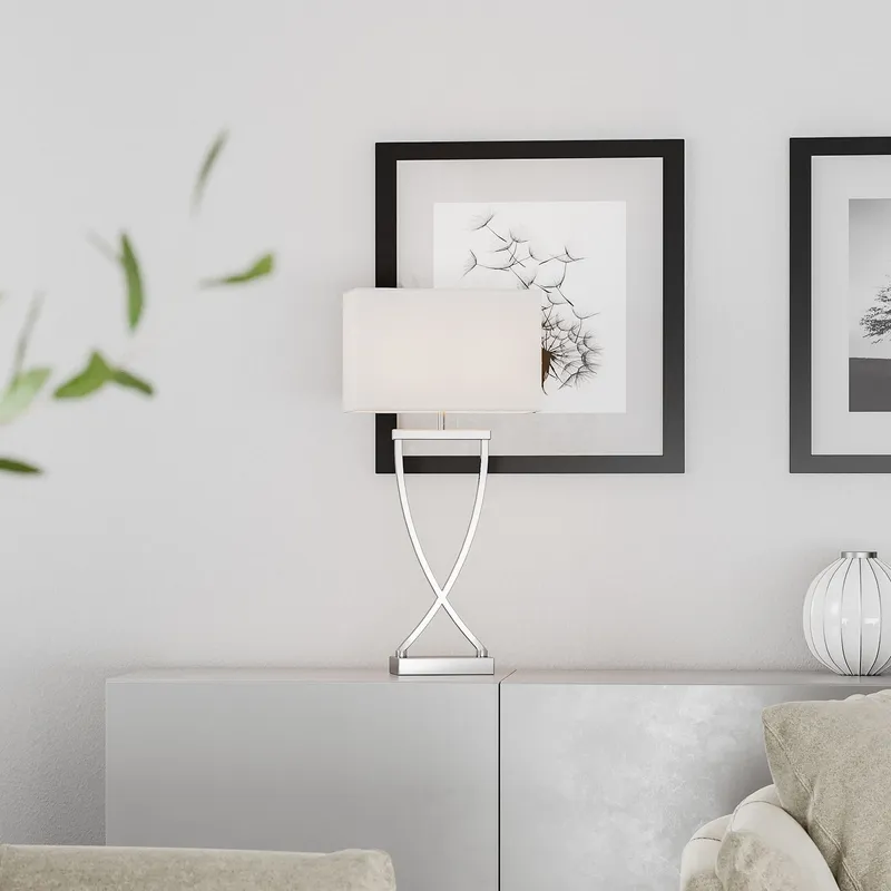 Bild 2 för By Rydéns - Omega Bordslampa Chrome/White By Rydéns