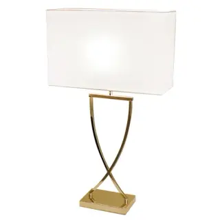 Produktfoto för By Rydéns - Omega Bordslampa H69 Brass/White By Rydéns