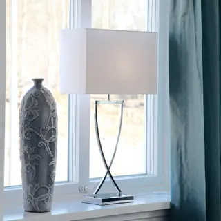 Produktfoto för By Rydéns - Omega Bordslampa H69 Chrome/White By Rydéns