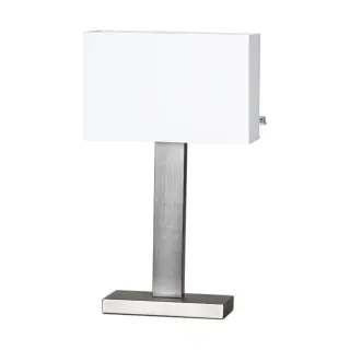 Produktfoto för By Rydéns - Prime Bordslampa H47 Brushed Steel/White By Rydéns