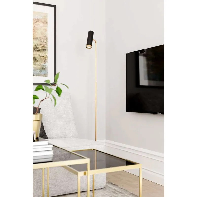 Alternativ bild 0 för By Rydéns - Puls Golvlampa Black/Brass By Rydéns