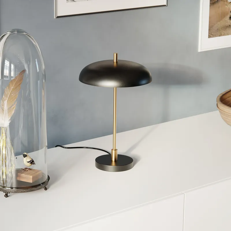 Bild 2 för By Rydéns - Shelby Bordslampa Matt Black/Gold By Rydéns