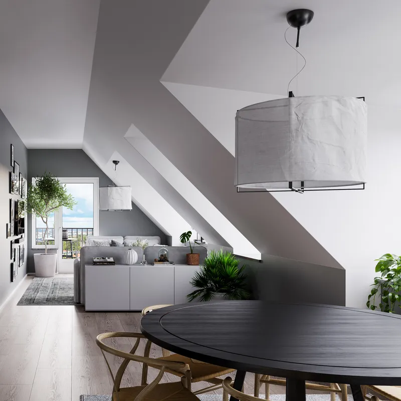 Bild 4 för By Rydéns - Softy Taklampa Ø60 Matt Black/White By Rydéns