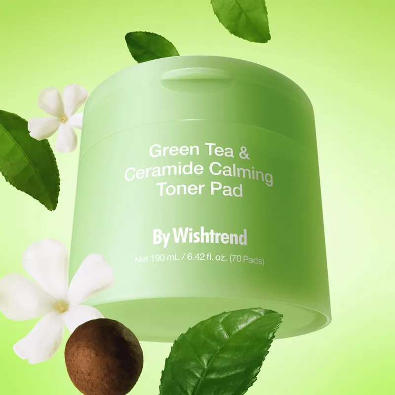 Bild 2 för By Wishtrend Green Tea & Ceramide Calming Toner Pad 190ml 70 Pads