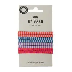 Produktfoto för ByBarb Hårsnodd randig återvunnet material 8-pack