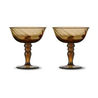 Produktfoto för Byon Opacity italiensk champagnekupa 15 cl 2-pack Brun