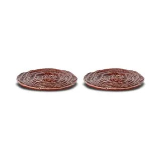 Produktfoto för Byon Veggie glasunderlägg Ø10 cm 2-pack Vinröd