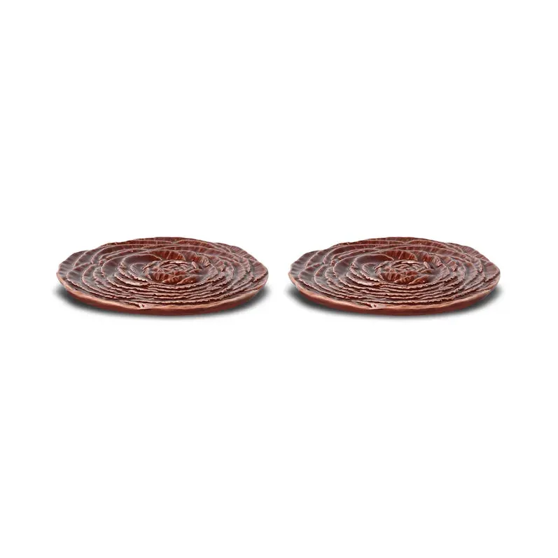 Alternativ bild 0 för Byon Veggie glasunderlägg Ø10 cm 2-pack Vinröd