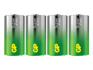 Produktfoto för C-batteri R14 GP-batterier Super Alkaline Mangan 1,5 V 4 st