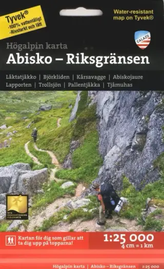 Produktfoto för Calazo Abisko, Björkliden - Riksgränsen 1:25.000
